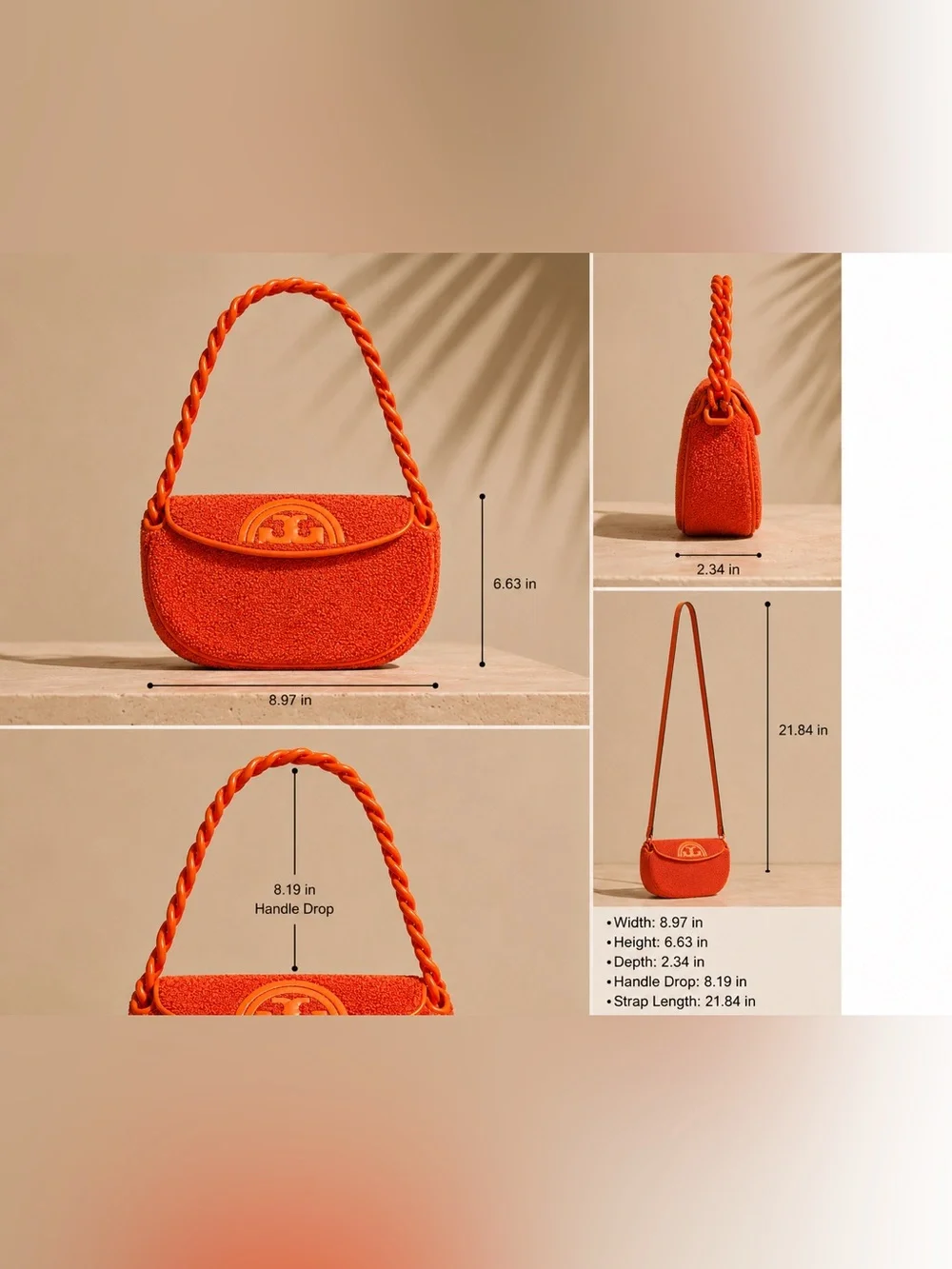 Tory Burch Raffia Flap Shoulder Bag Natural Straw Crossbody Summer Handbag